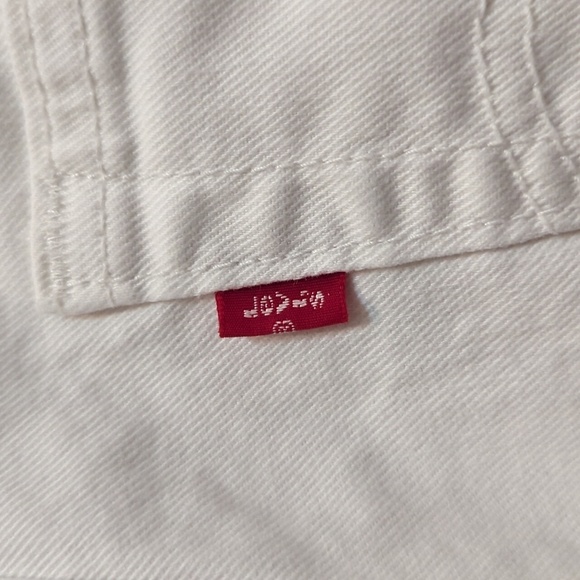 Levi's 545 Women's Low Boot Cut White Denim Jeans Size 10M - Picture 6 of 9